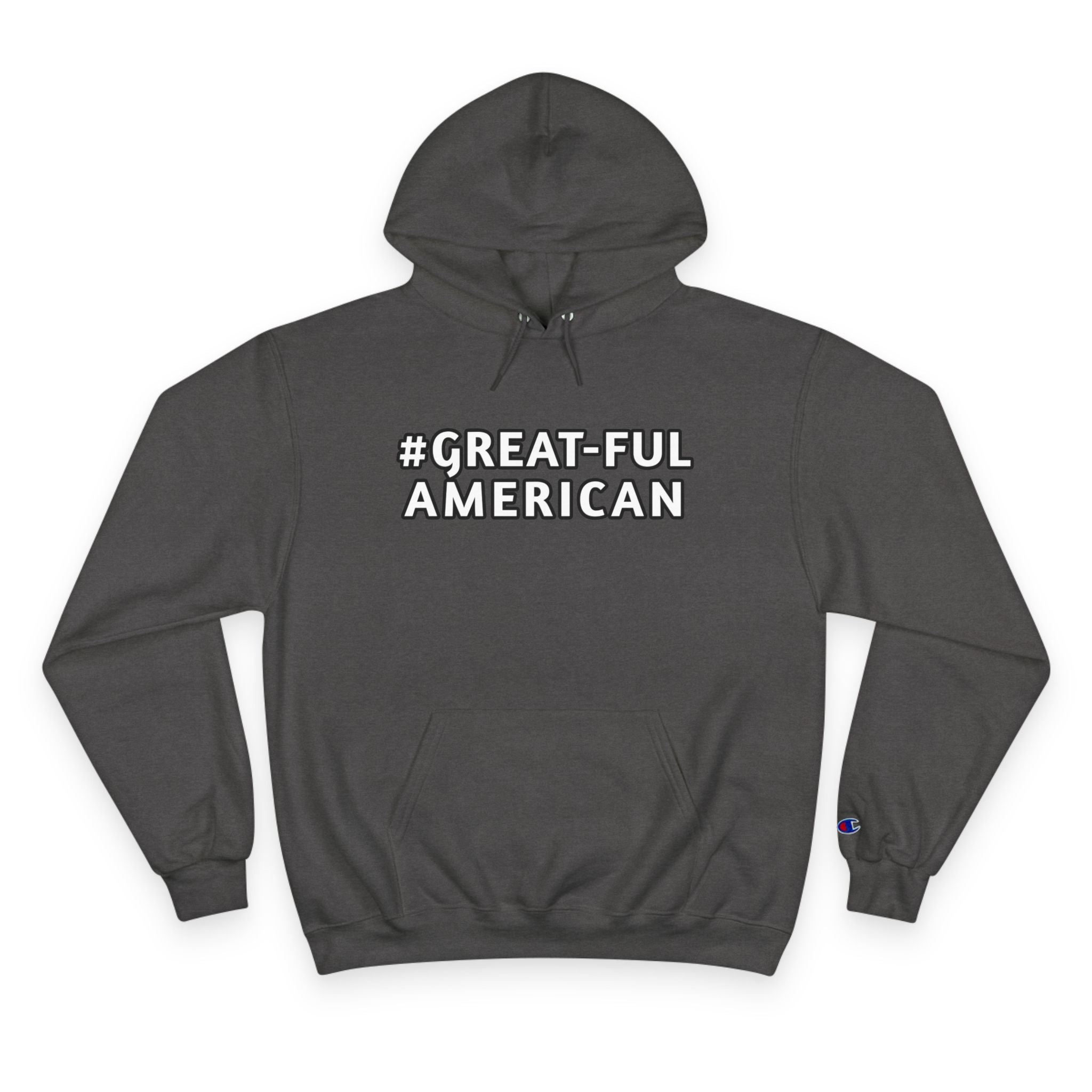 RED, ROYAL BLUE, HEATHER GREY, NAVY BLUE, and BLACK HOODIE w/WHITE WRITING and WHITE HOODIE w/BLACK WRITING, Champion Brand Hooded Sweatshirt- Comfort, Quality, and Gratitude - Functional Front Pouch Pocket - Classic Drawstring Hood (Copy)