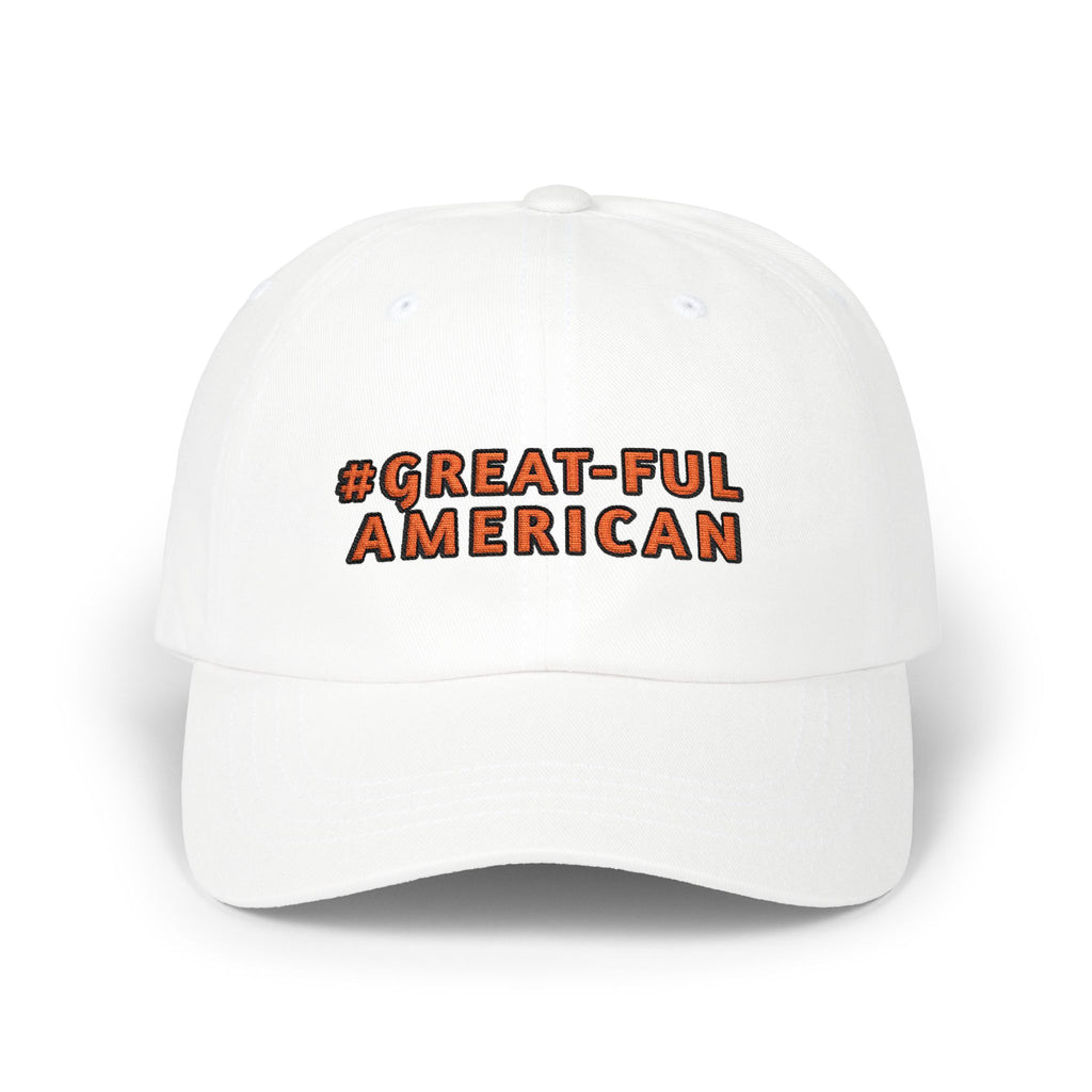WHITE or BLACK CAP w/ RED LETTERING, Classic Baseball Cap (Unisex)