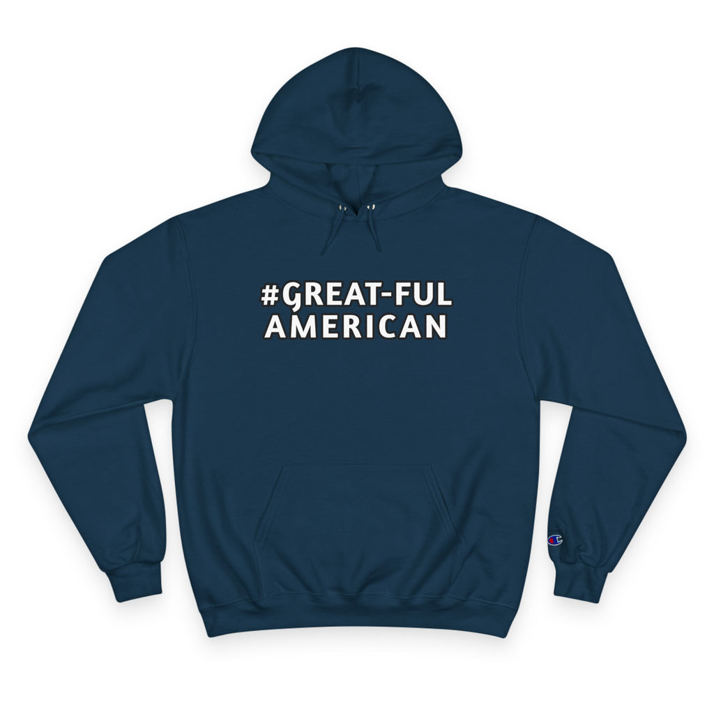 RED, ROYAL BLUE, HEATHER GREY, NAVY BLUE, and BLACK HOODIE w/WHITE WRITING and WHITE HOODIE w/BLACK WRITING, Champion Brand Hooded Sweatshirt- Comfort, Quality, and Gratitude - Functional Front Pouch Pocket - Classic Drawstring Hood (Copy)