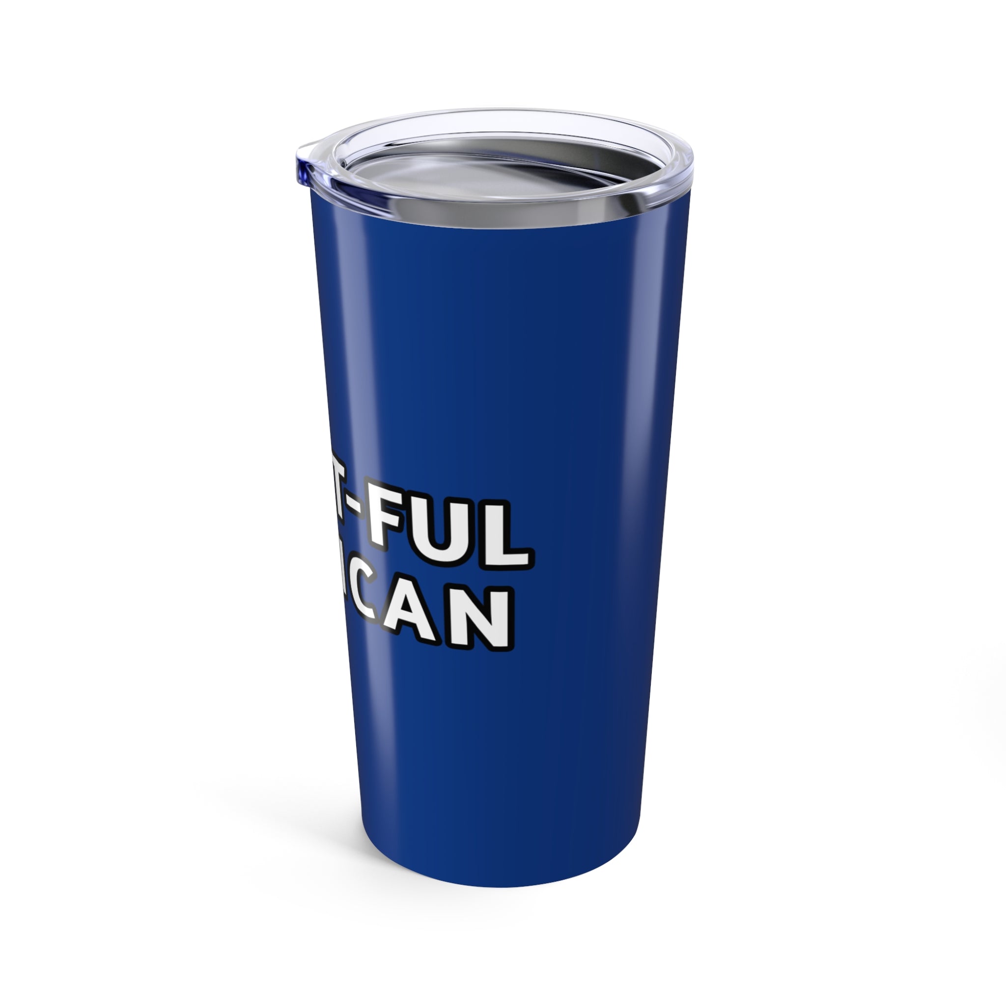 20oz BLUE MUG w/ WHITE LETTERINGTravel Mug - Gratitude Fuel Stainless Steel Tumbler 20oz