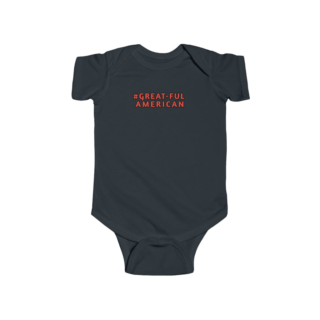 WHITE AND BLACK ONESIE WITH RED LETTING.  PINK HEARTS ONESIE TOO. Infant Onesie - Gratitude, Pride, and Unity Message for Little Patriots