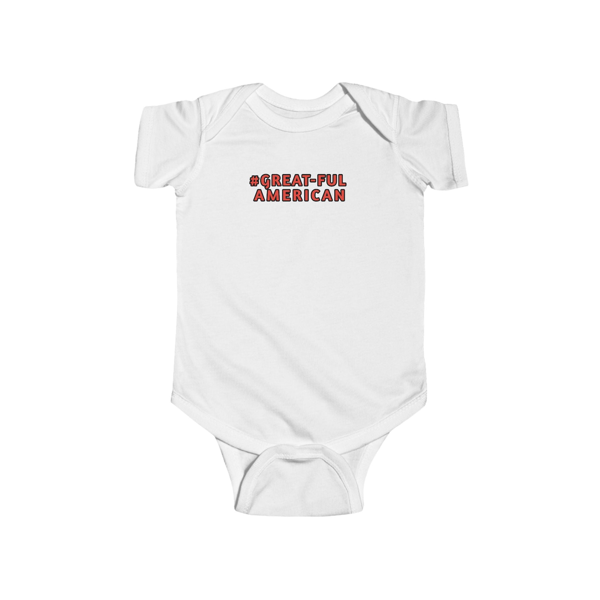 WHITE AND BLACK ONESIE WITH RED LETTING.  PINK HEARTS ONESIE TOO. Infant Onesie - Gratitude, Pride, and Unity Message for Little Patriots
