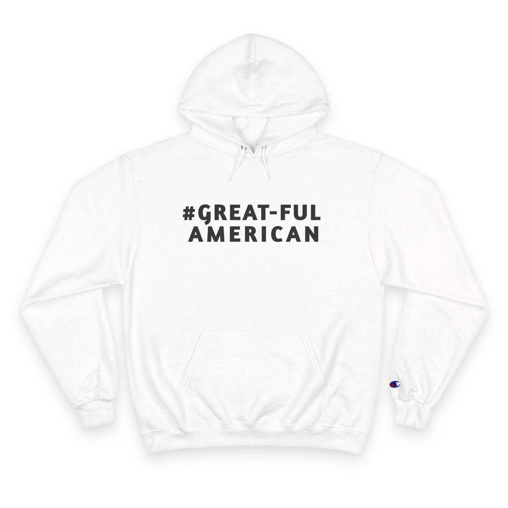 RED, ROYAL BLUE, HEATHER GREY, NAVY BLUE, and BLACK HOODIE w/WHITE WRITING and WHITE HOODIE w/BLACK WRITING, Champion Brand Hooded Sweatshirt- Comfort, Quality, and Gratitude - Functional Front Pouch Pocket - Classic Drawstring Hood (Copy)