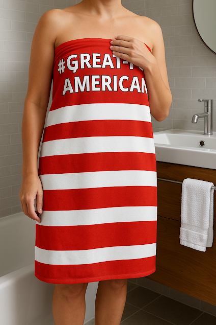 RED COLOR OPTION, MULTIPLE SIZES AVAILABLE -The "#Great-Ful American" Towel - Multiple Sizes & Versatile Uses