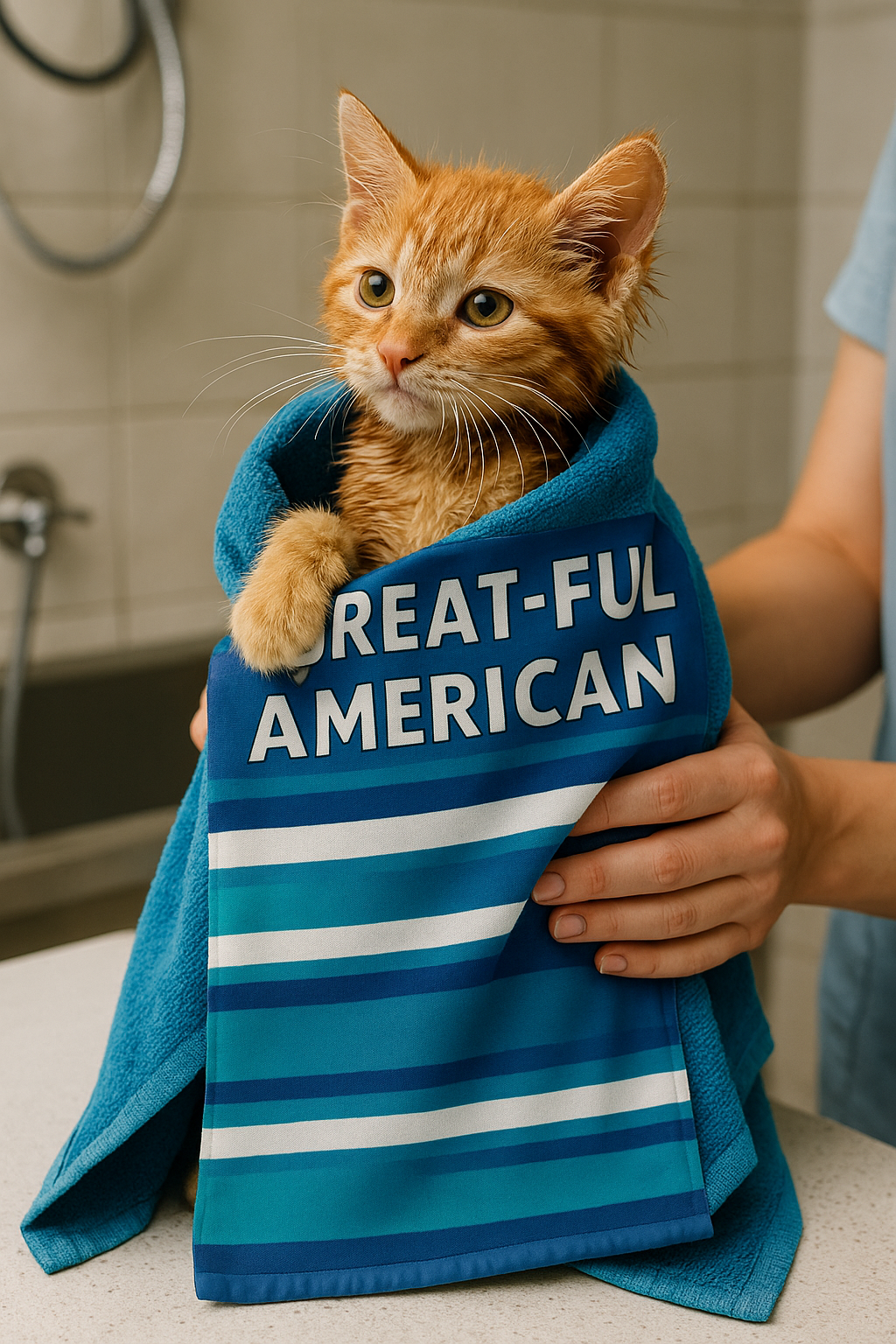 BLUE OPTION The "#Greatful American" Towels - Multiple Sizes & Versatile Uses