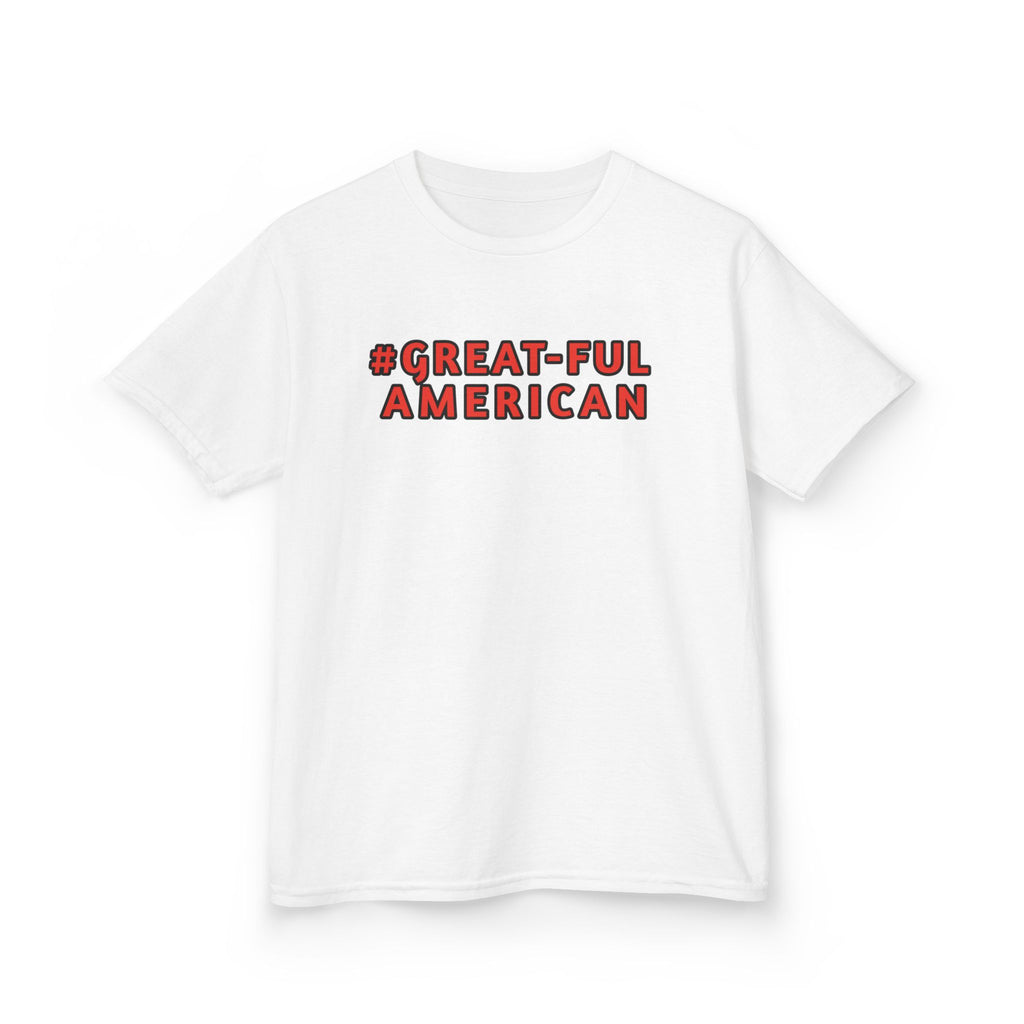 WHITE or BLACK SHIRTS w/ RED WRITING, Kids American Pride T-Shirt -- Celebrate their Achievements & Love of their Country