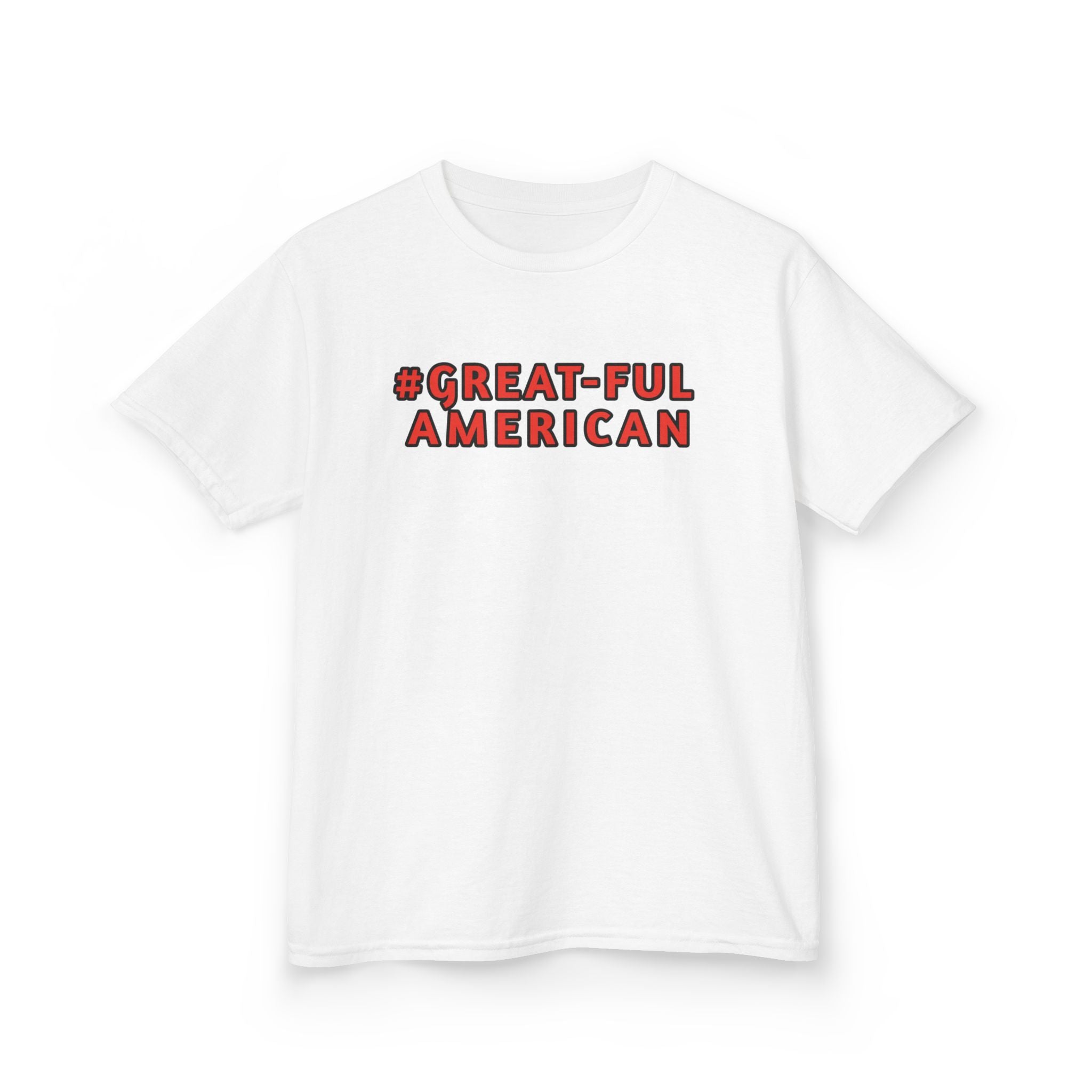 WHITE or BLACK SHIRTS w/ RED WRITING, Kids American Pride T-Shirt -- Celebrate their Achievements & Love of their Country