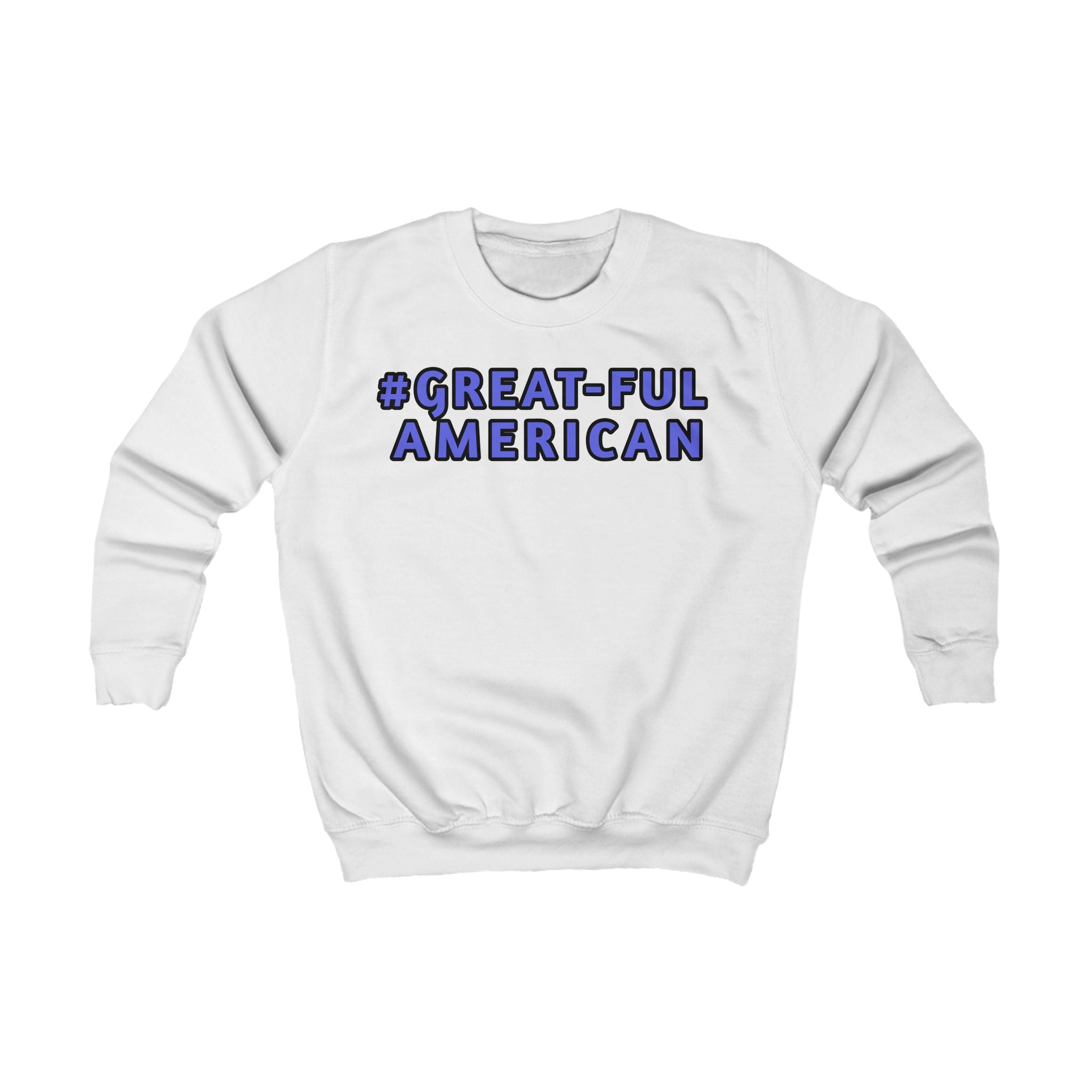 WHITE or BLACK SWEATSHIRT w/ BLUE LOGO, ,Youth Patriotism Sweatshirt