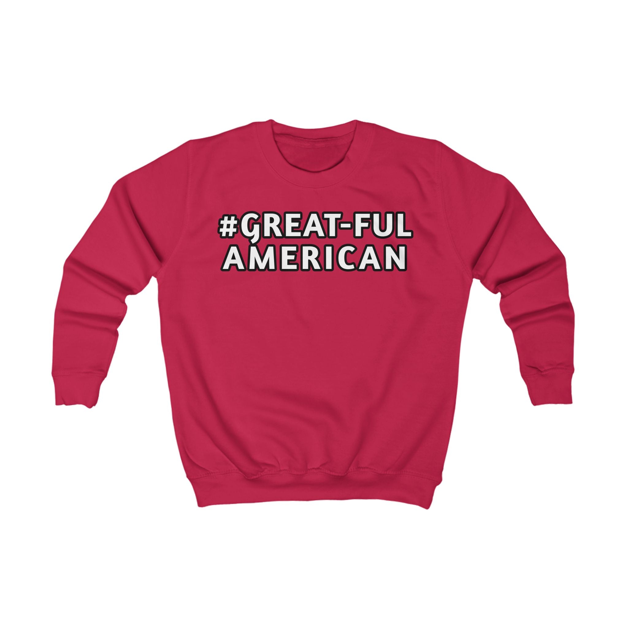 RED, BLACK, NAVY, & ROYAL BLUE SHIRT w/ WHITE LETTERING, Youth Patriotism Sweatshirt